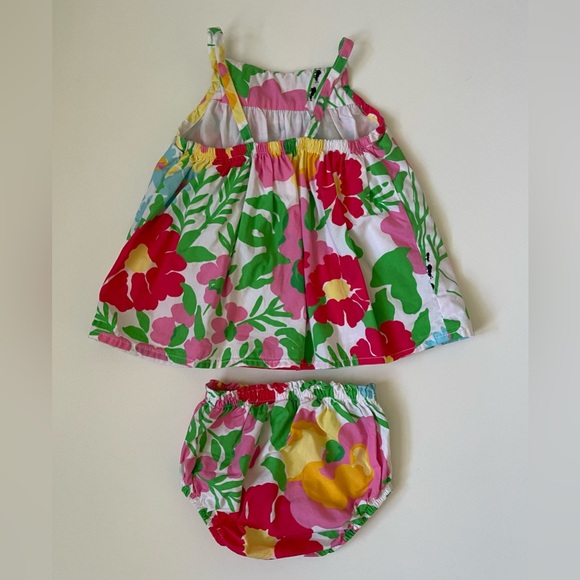 Lily Pulitzer Girls’ Sarafina Ant Print Dress with Matching Diaper Cover - 3-6M - Picture 8 of 13